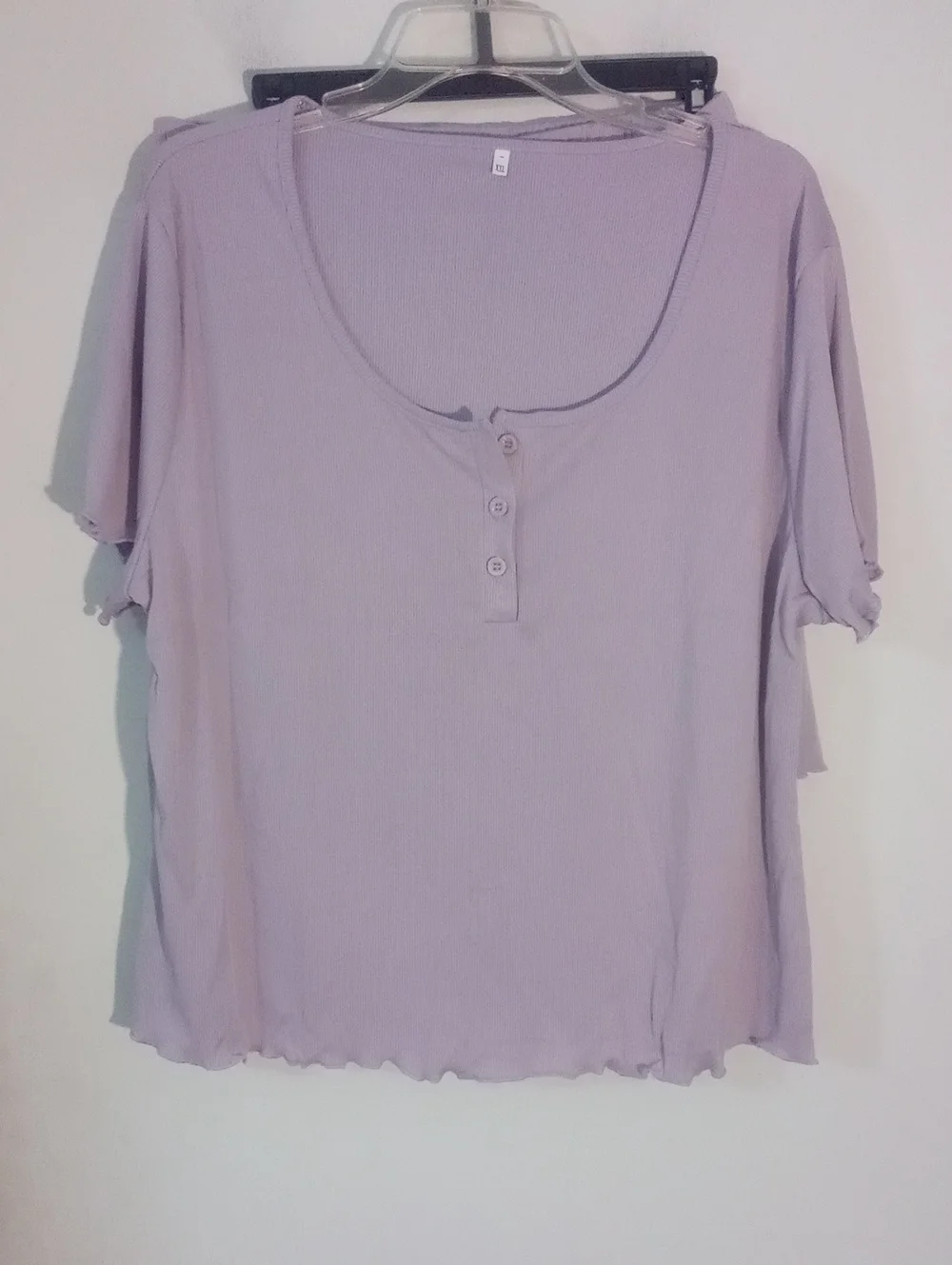 Lavender 2 Piece Scoop Neck Top & Shorts Sleep Lounge Set 2XL XXL New Ribbed